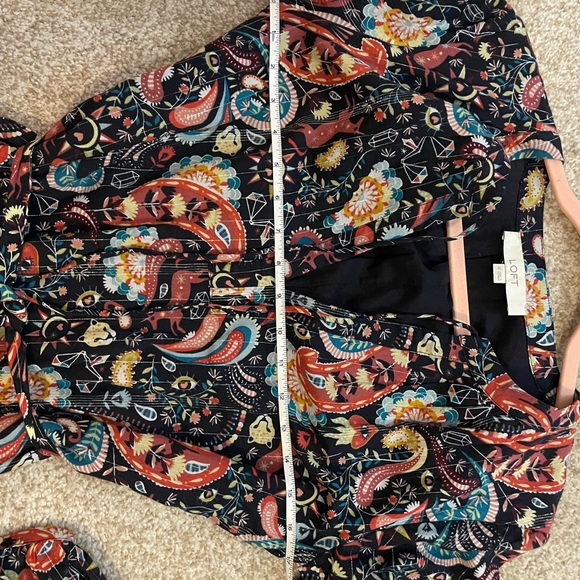 LOFT Bohemian Paisley Long Sleeve Dress NWOT - XS - Picture 5 of 6